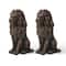 Glitzhome® 20.5" Guardian Sitting Lion Statue Set